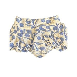 Emily McCarthy Blue White Ruffle Skorts Swing Shorts Resort Vacation